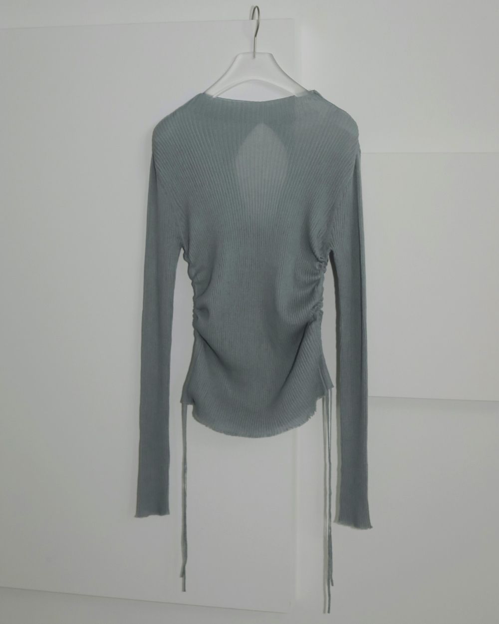 Side Drawstring Knit / サイド ドローストリング ニット (ブルー)