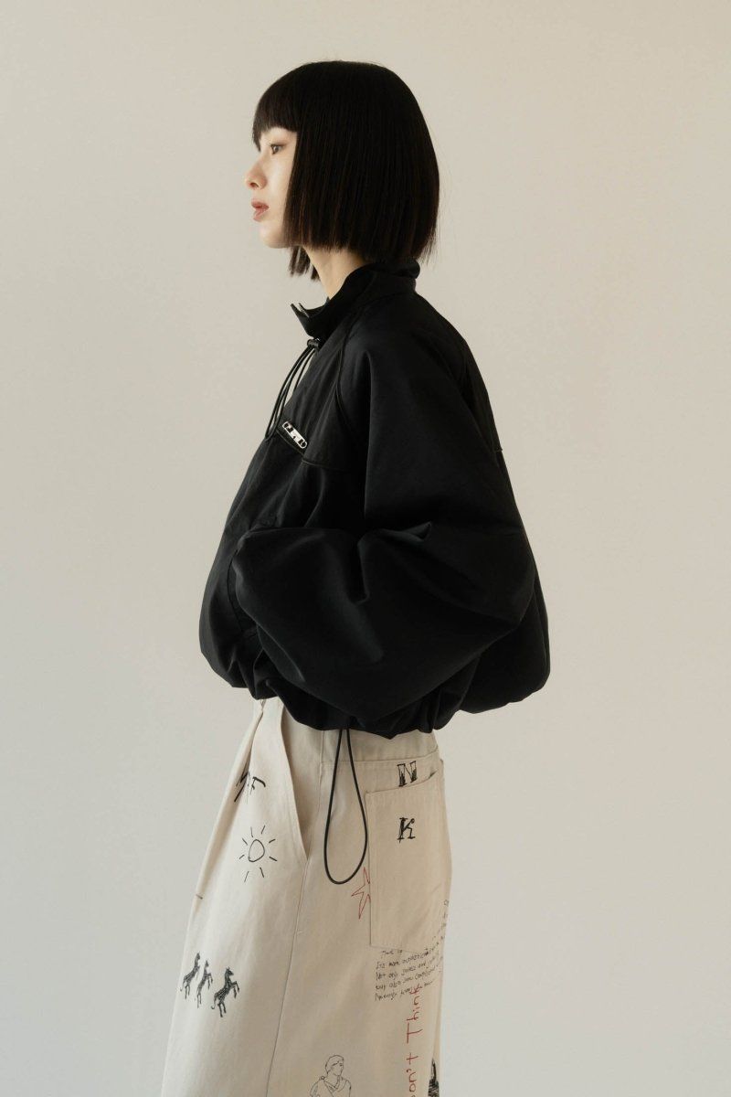 【試着のみ】Knuth Marf balloon nylon jacket balloon sleeve nylon jacket/ivory | KNUTH MARF