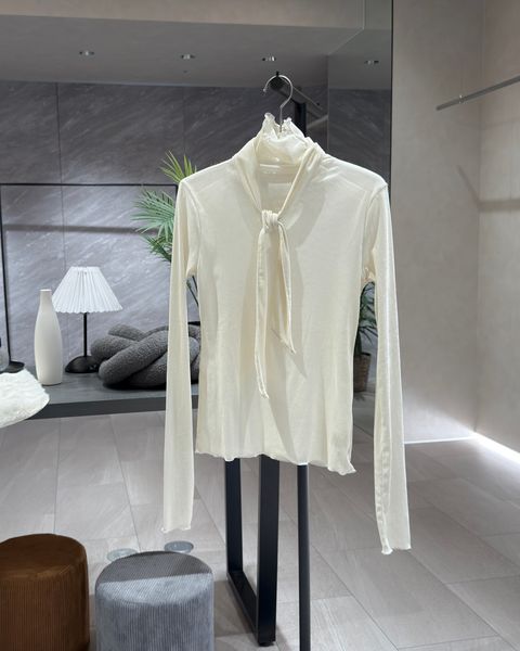 【25AW】Velour Tie Tops / ベロアタイトップス (アイボリー)