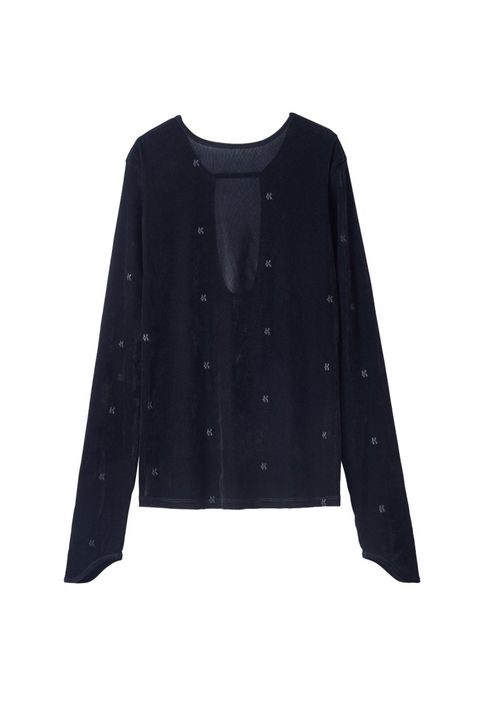 2way sheer velours tops / 2ウェイ シアーベロアトップス (ブラック) / 25AW