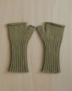 リブニットグローブ (オリーブ) Rib Knit Glove (Olive) / 26AW 【6月29日まで期間限定予約】  ànuke