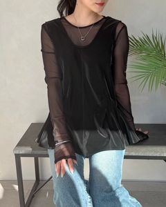 【25AW】Uneck Peplum Tops / Uネック ペプラムトップス (ブラック)