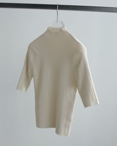 Halfsleeve Rib Knit / ハーフスリーブ リブニット (アイボリー)