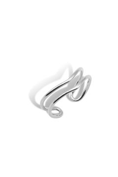 DOUBLE V LINE RING / ダブル ブイ ライン リング K9/K18 (ホワイトゴールド)