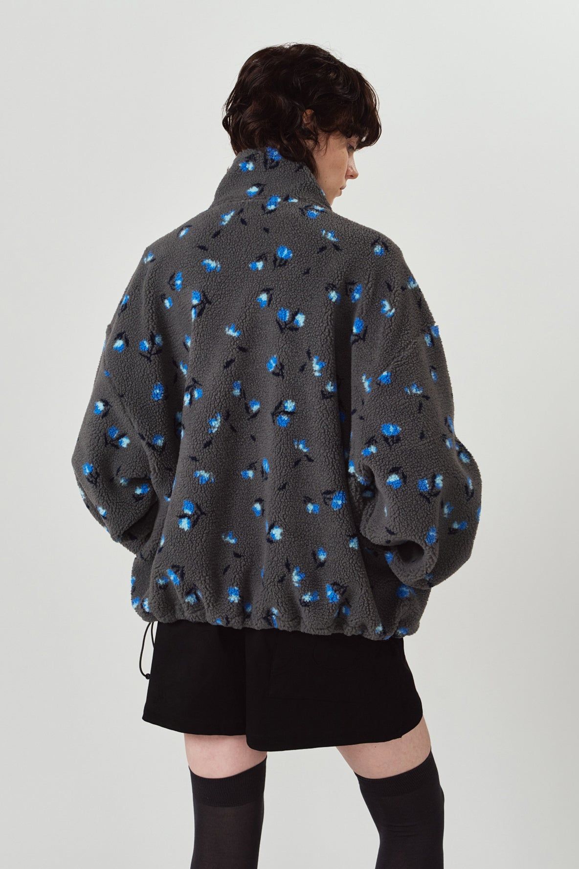 フラワー ボアフリース (グレー) flower boa fleece(unisex) (Gray) / 26AW