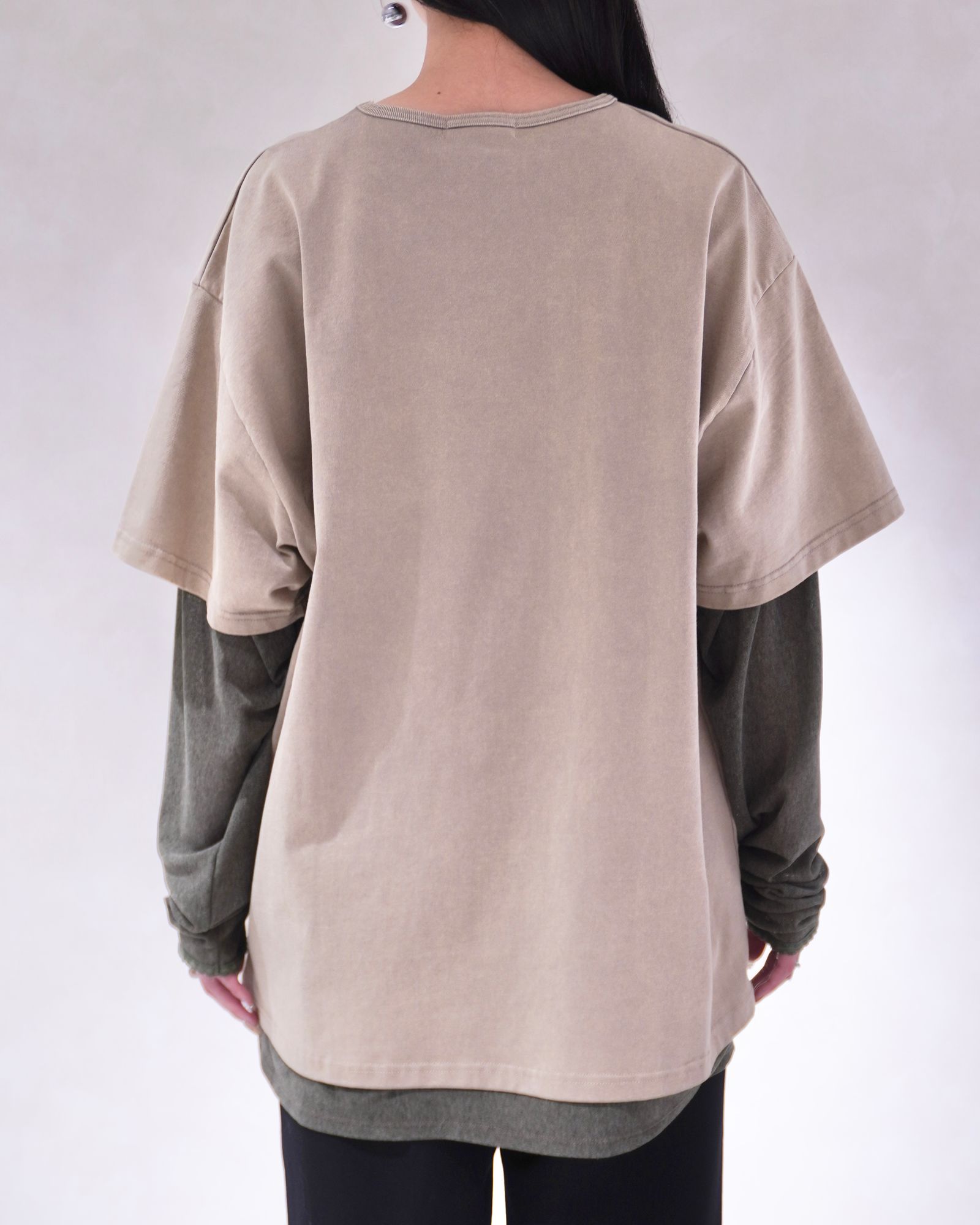 レイヤードTシャツ (ベージュ) AI future layered t-shirt(unisex) (Beige) /  26SS