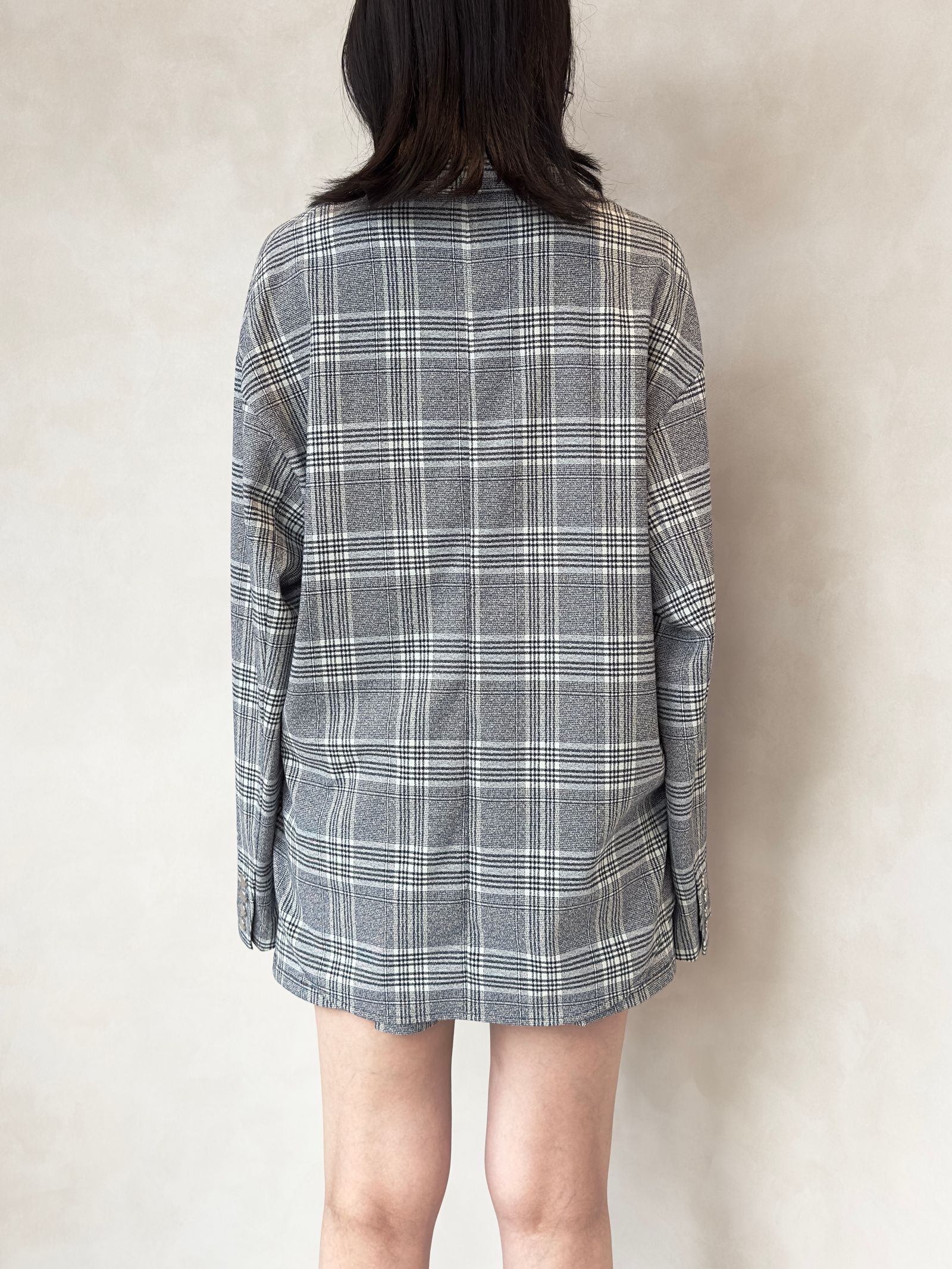 CHECK SHIRTS LIKE JACKET (GRAY) / チェックシャツライクジャケット グレー