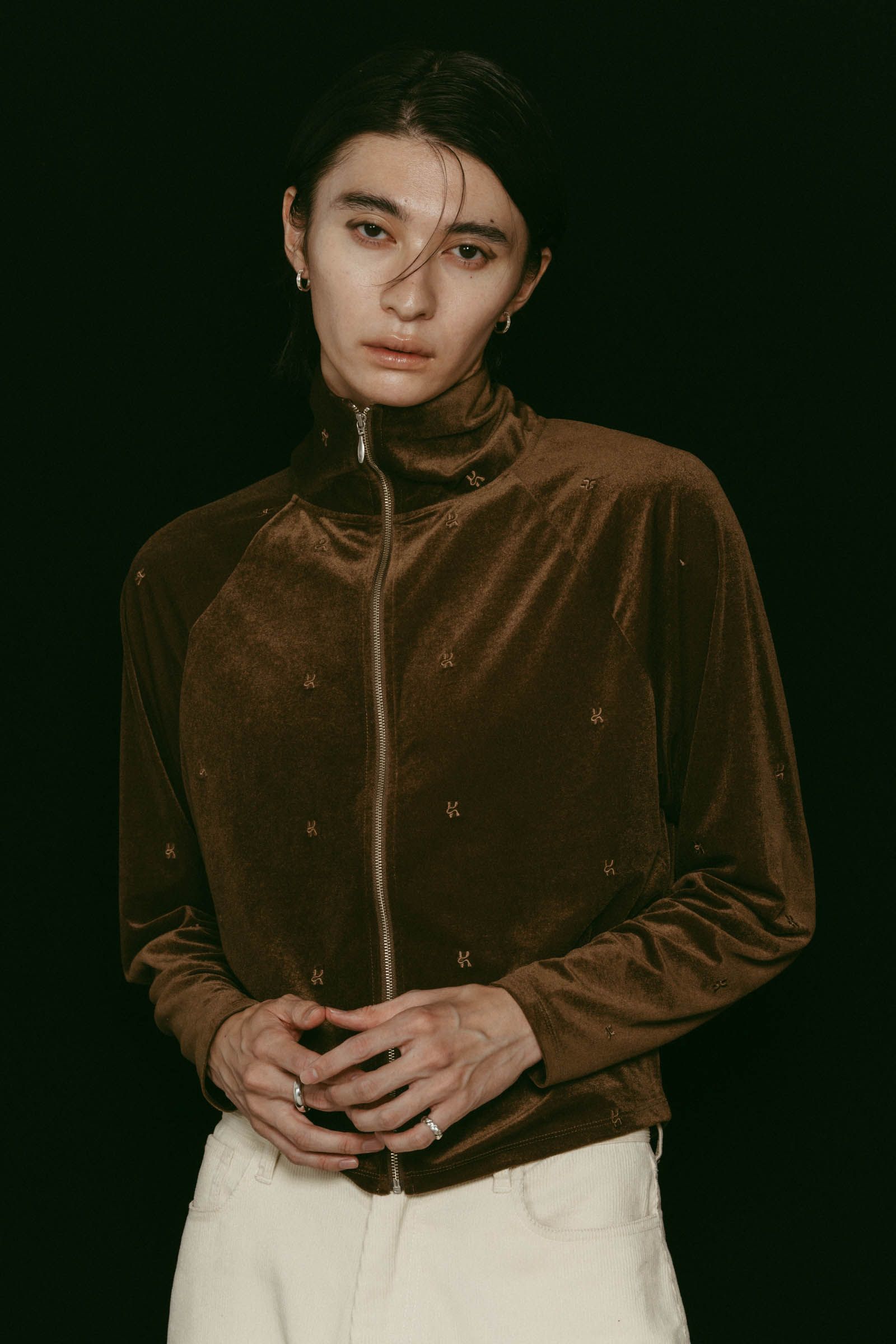 velours track jacket / ベロアトラックジャケット (ブラウン) / 25AW