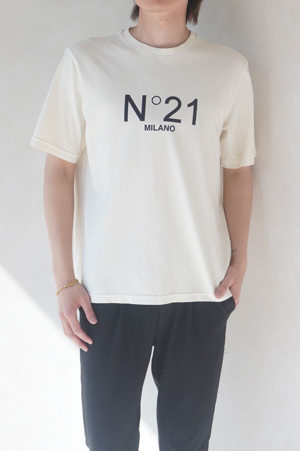 N°21 - WASHED LOGO T-SHIRT / ウォッシュドロゴT / ユニ