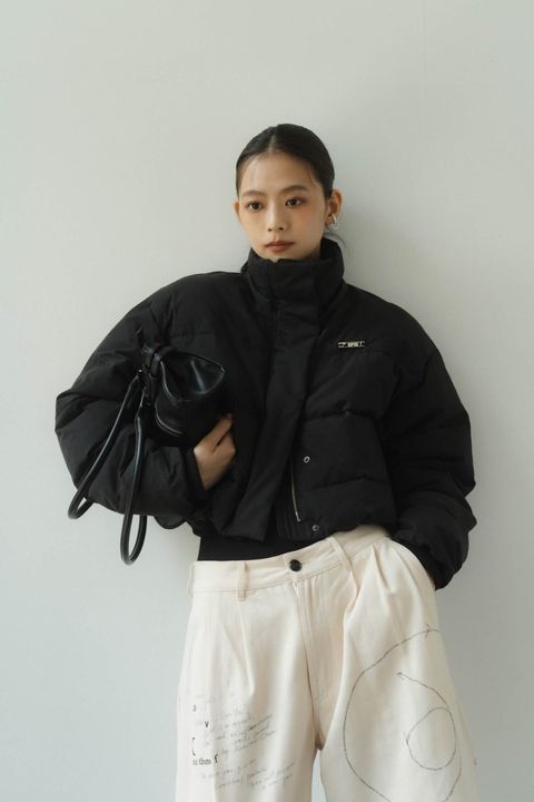 2way short down jacket / ショートダウンジャケット (ブラック)