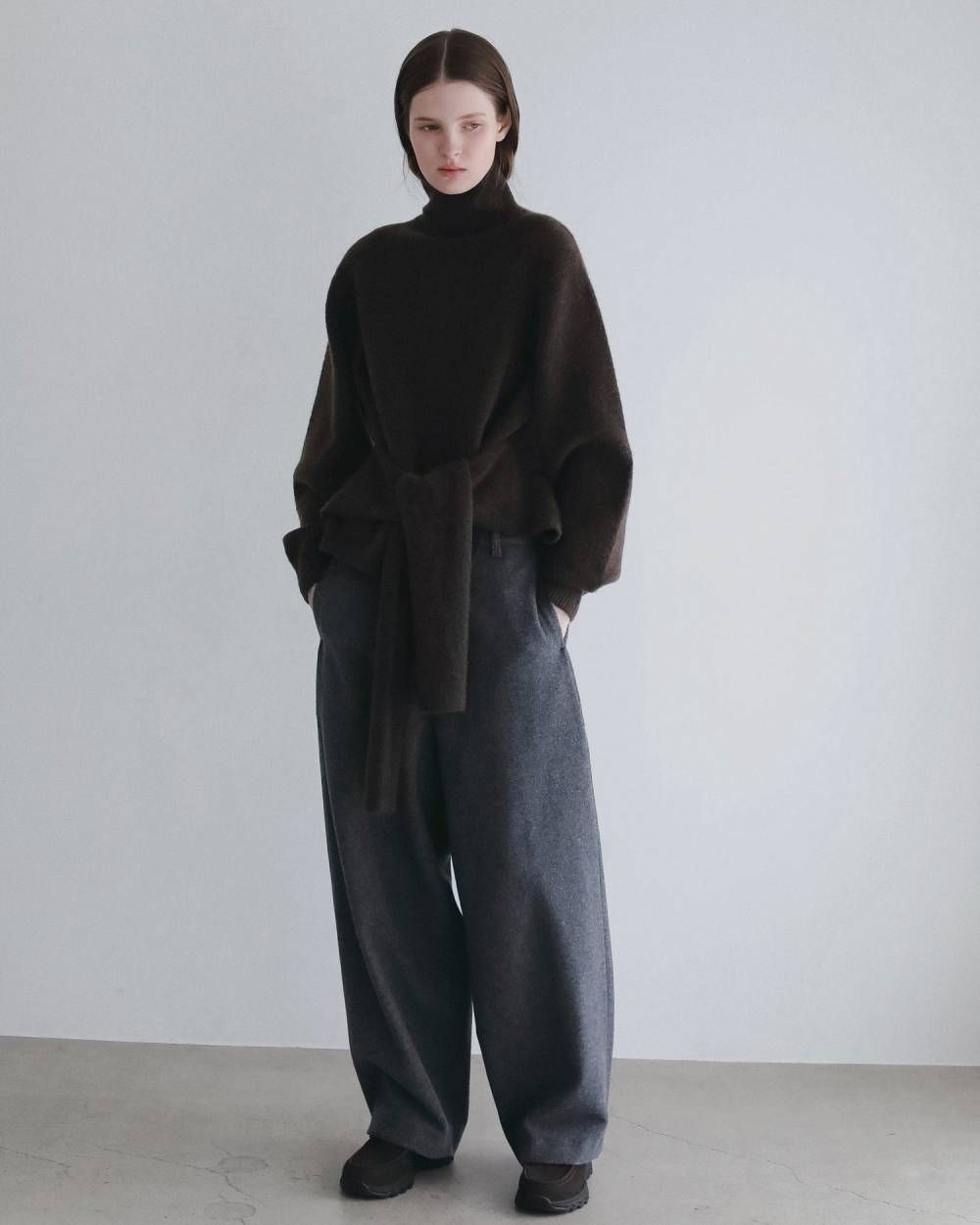 レイヤードソフトニット (ブラウン) Layered Soft Knit (Brown) / 26AW 【6月29日まで期間限定予約】