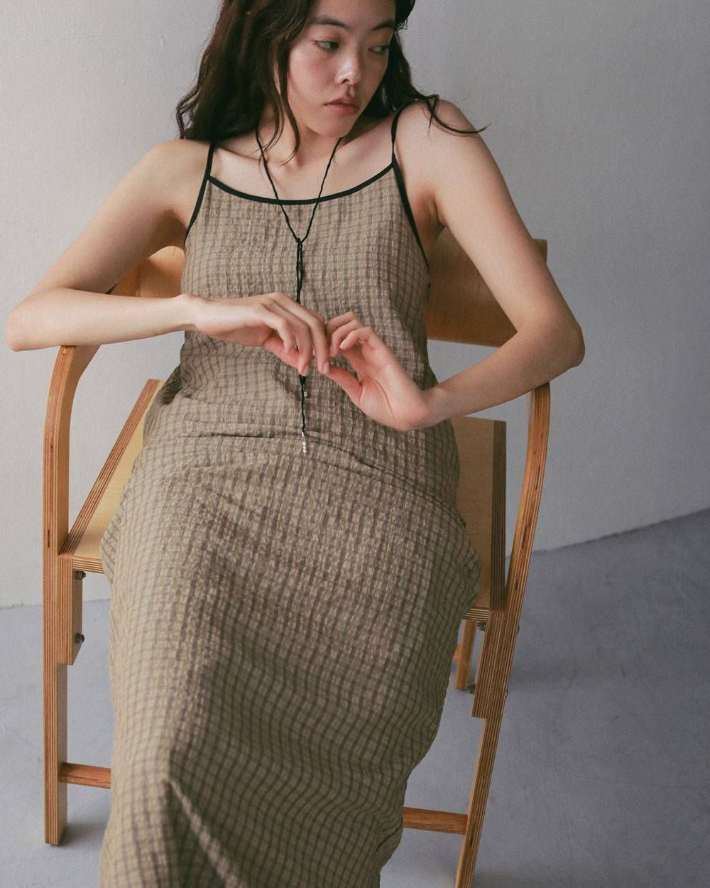 シルクコードチョーカー (ブラック) Silk Cord Choker (Black) / 27SS