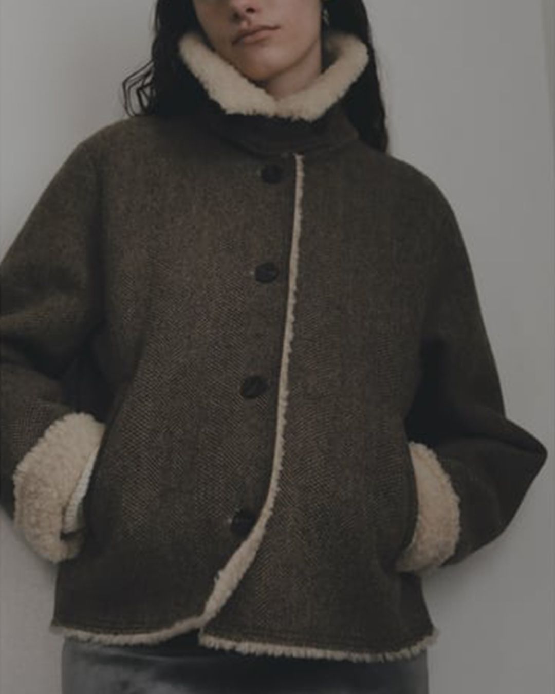 【先行予約】【26TH-20】ボンディングショートジャケット (ベージュ) Bonding Short Jacket (Beige) /  エコファー  /  フェイクファー 【受注期間6/14 23:59まで】