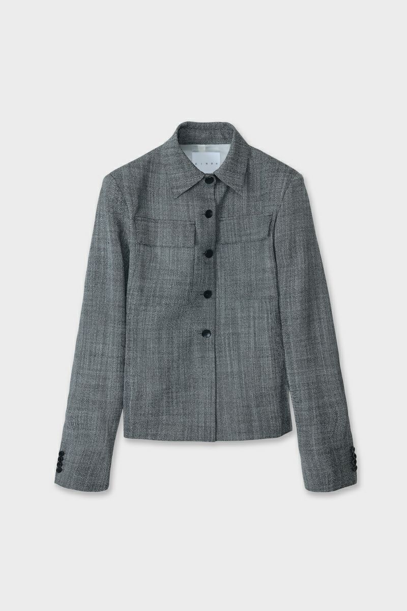 CINOH - 【24AW】WOOL SHIRT JACKET / ウールシャツジャケット (トップグレー) | Sir online store /  サー オンラインストア