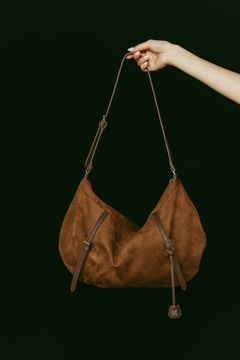 suede moon bag / スエード ムーンバッグ (ブラウン) / 25AW