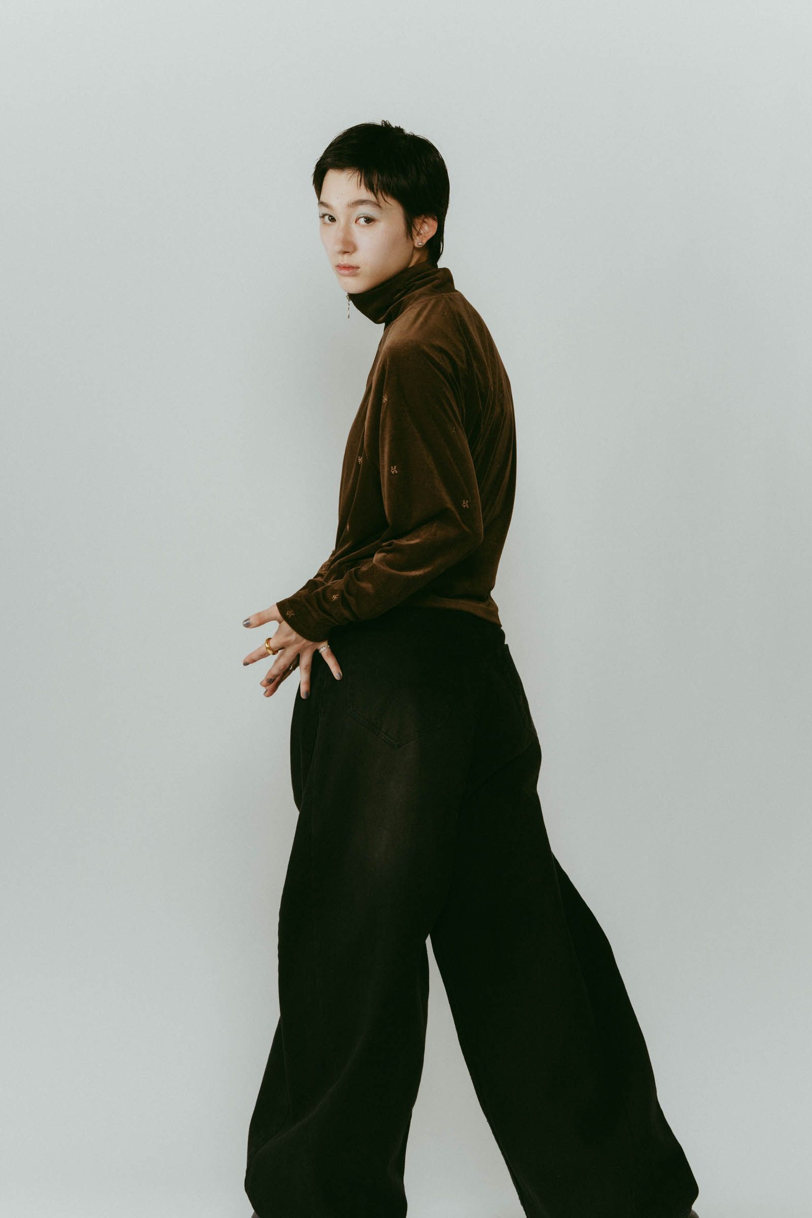 velours track jacket / ベロアトラックジャケット (ブラウン) / 25AW