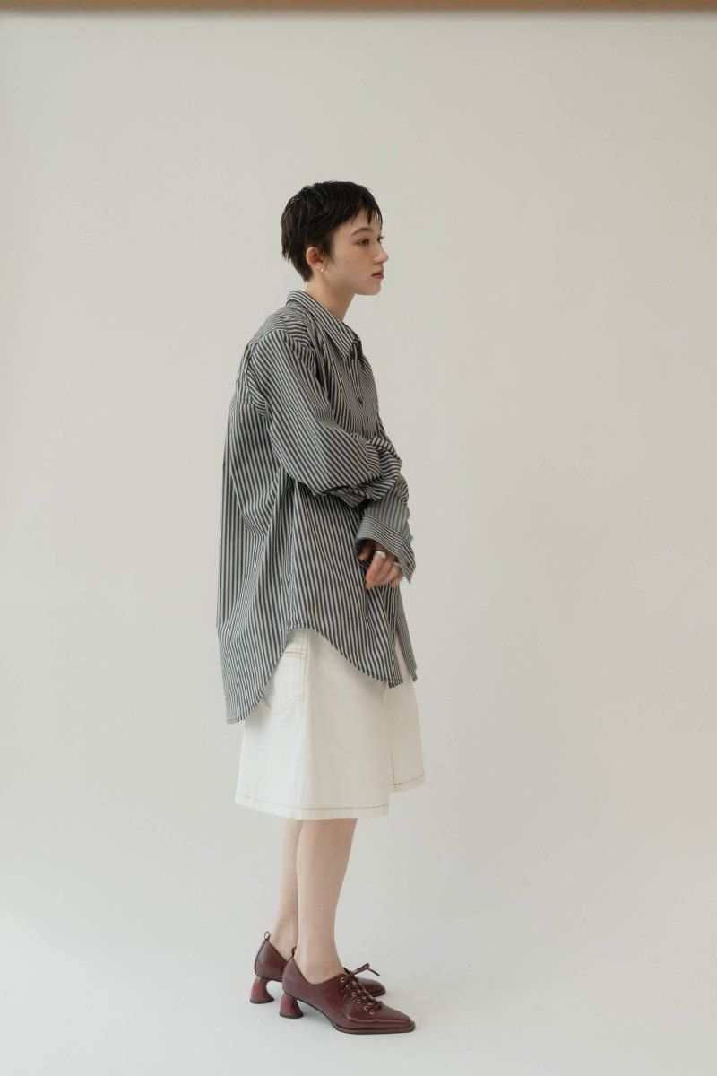back label denim half pants / バックラベル デニムハーフパンツ (ホワイト) / 25SS