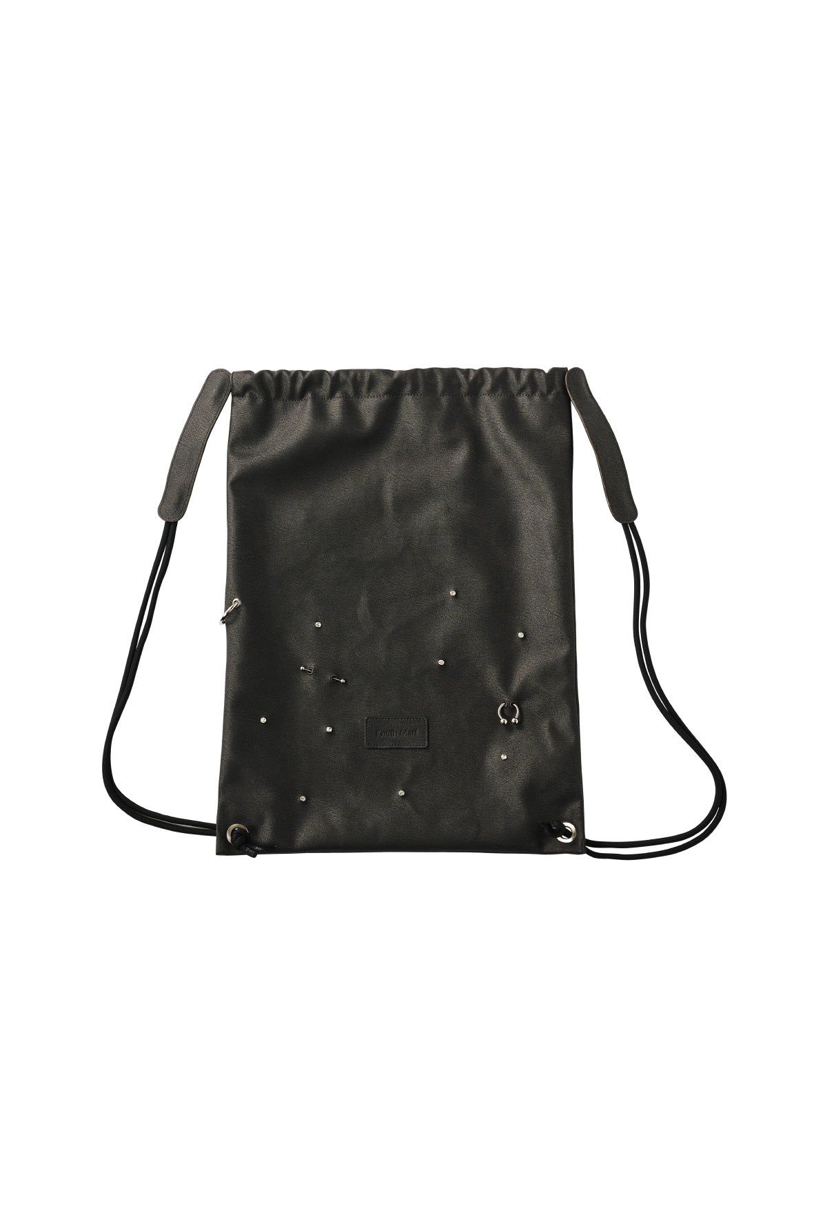 レザードローストリングバッグ (ブラック) leather drawstring bag (Black) /  26SS