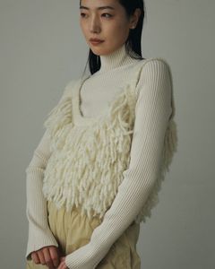 Fringe Knit Bustier / フリンジニットビスチェ (アイボリー)