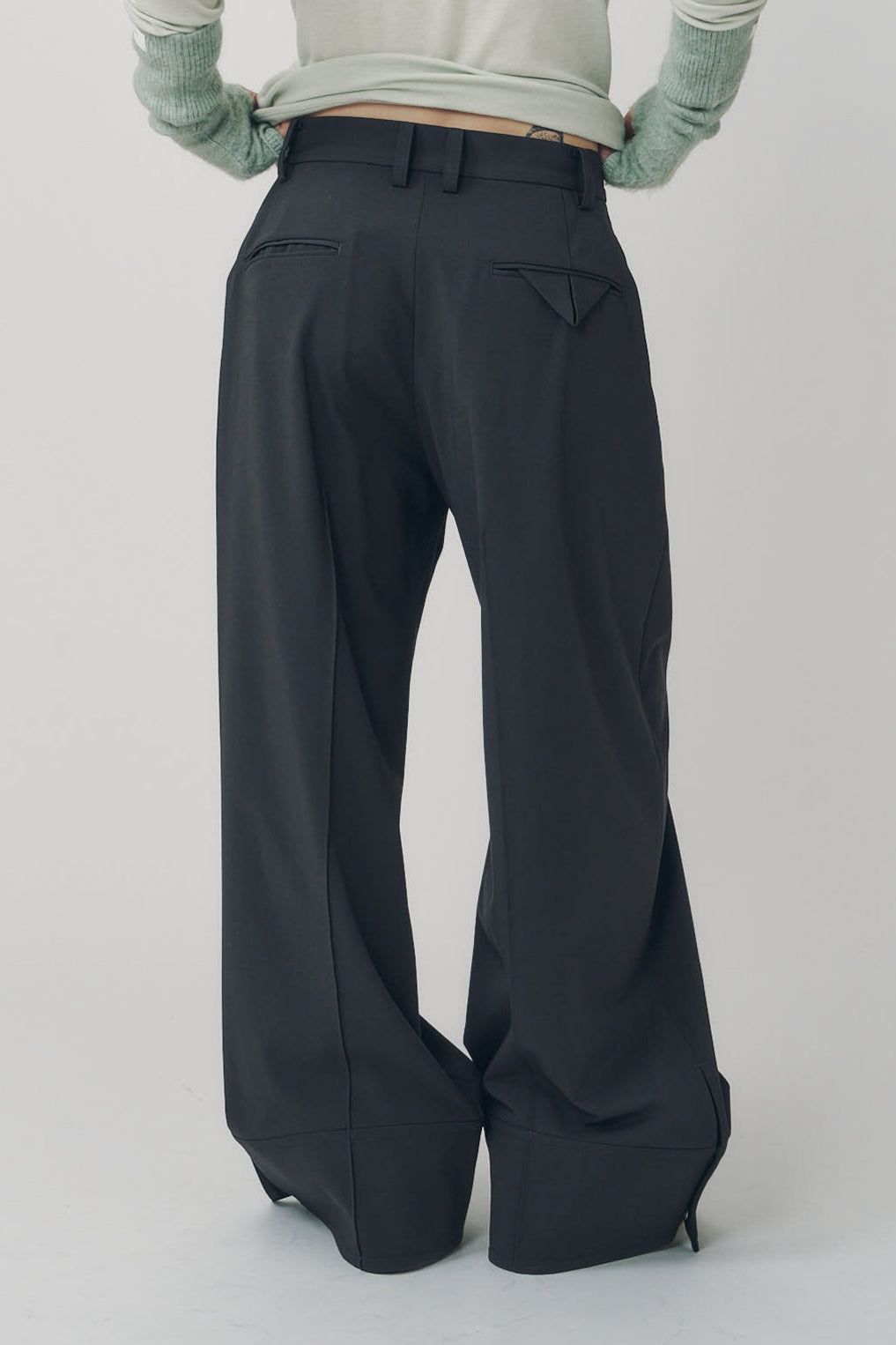 ダブルヘムトラウザー (グレー) double hem trousers(unisex) (Gray) / 26AW