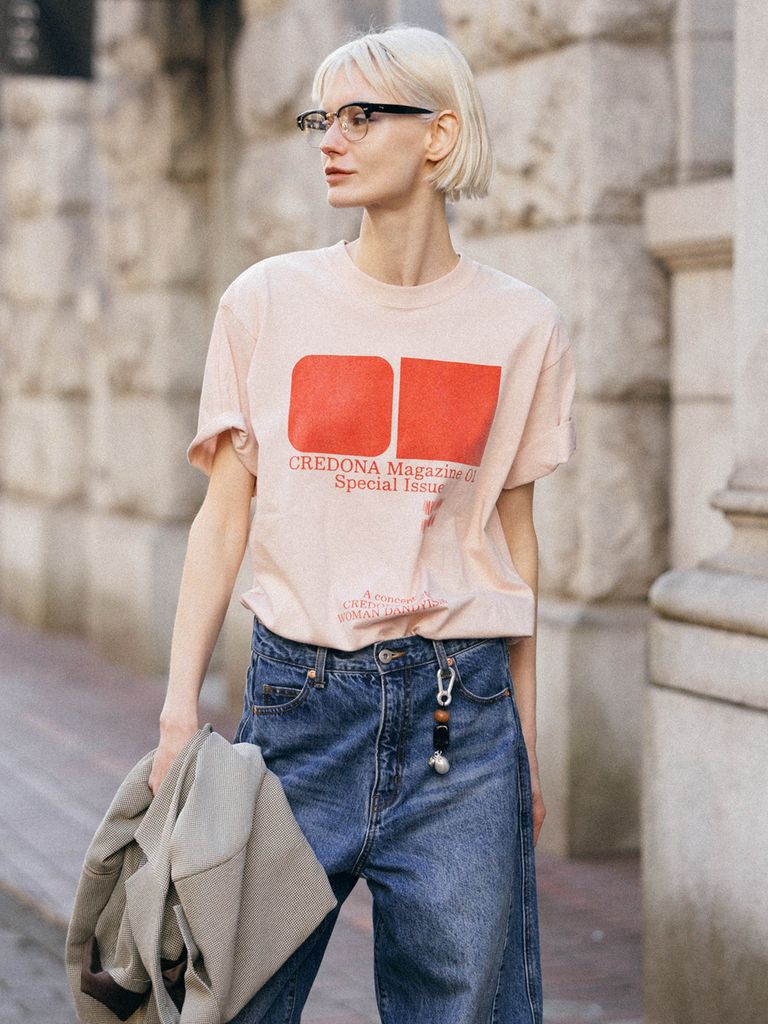 80年代のメンズのTシャツを元にサンプリングされたPARMANENT TEEシリーズ。