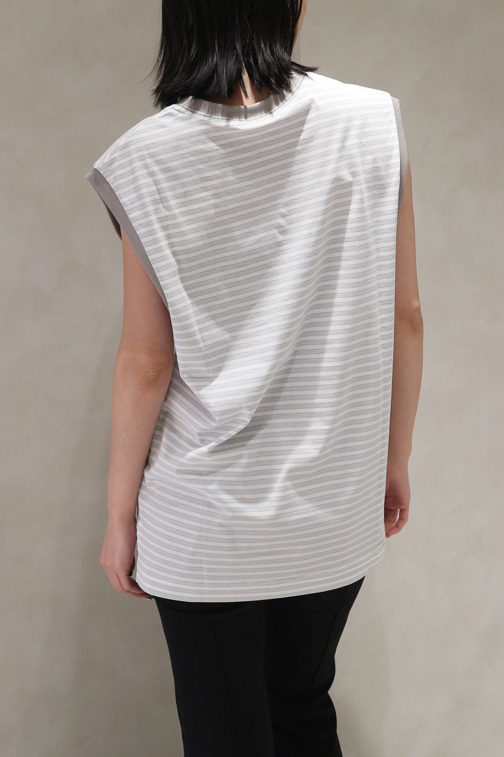 NOUNLESS DRY BORDER TANK TOP / ドライボーダータンクトップ (ブルー)