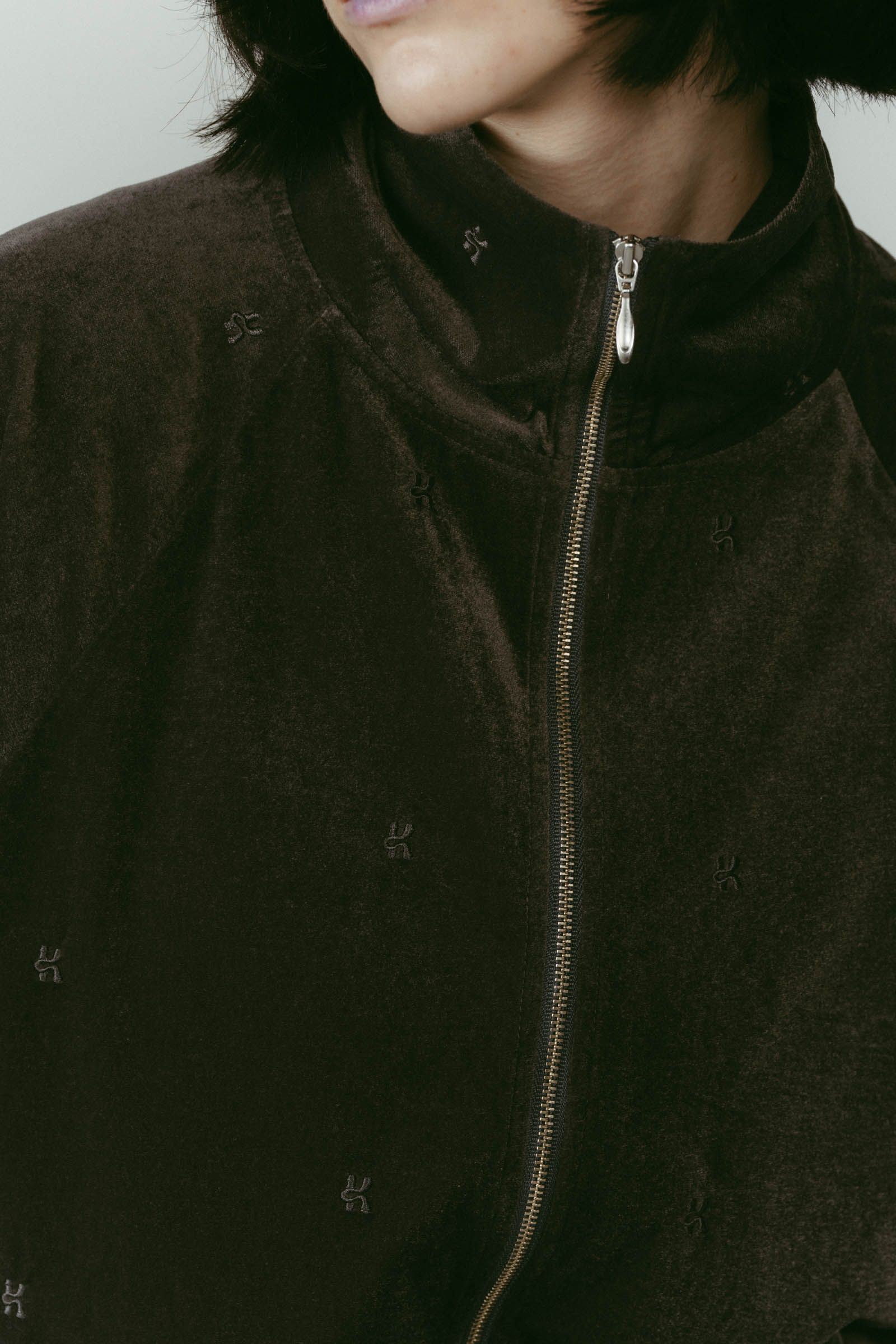 velours track jacket / ベロアトラックジャケット (グレー) / 25AW