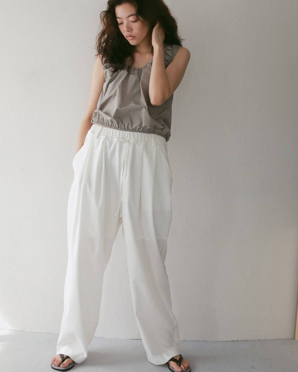 リネンラフパンツ (ホワイト) Linen Rough Pants (White) / 27SS
