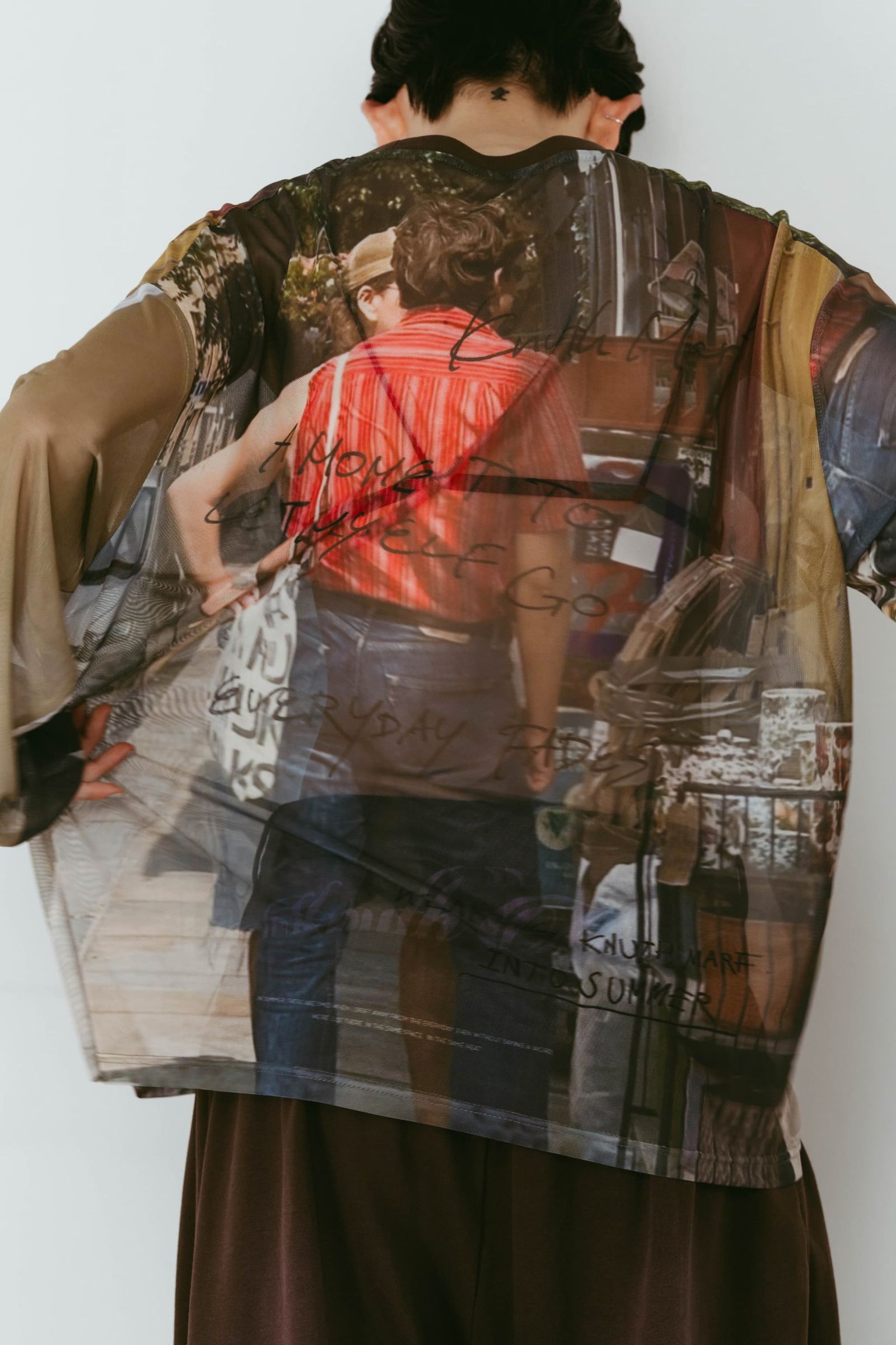 シアープリント ロングスリーブTシャツ (オジ) oji sheer long-sleeve tee(unisex) (Oji) /  26SS