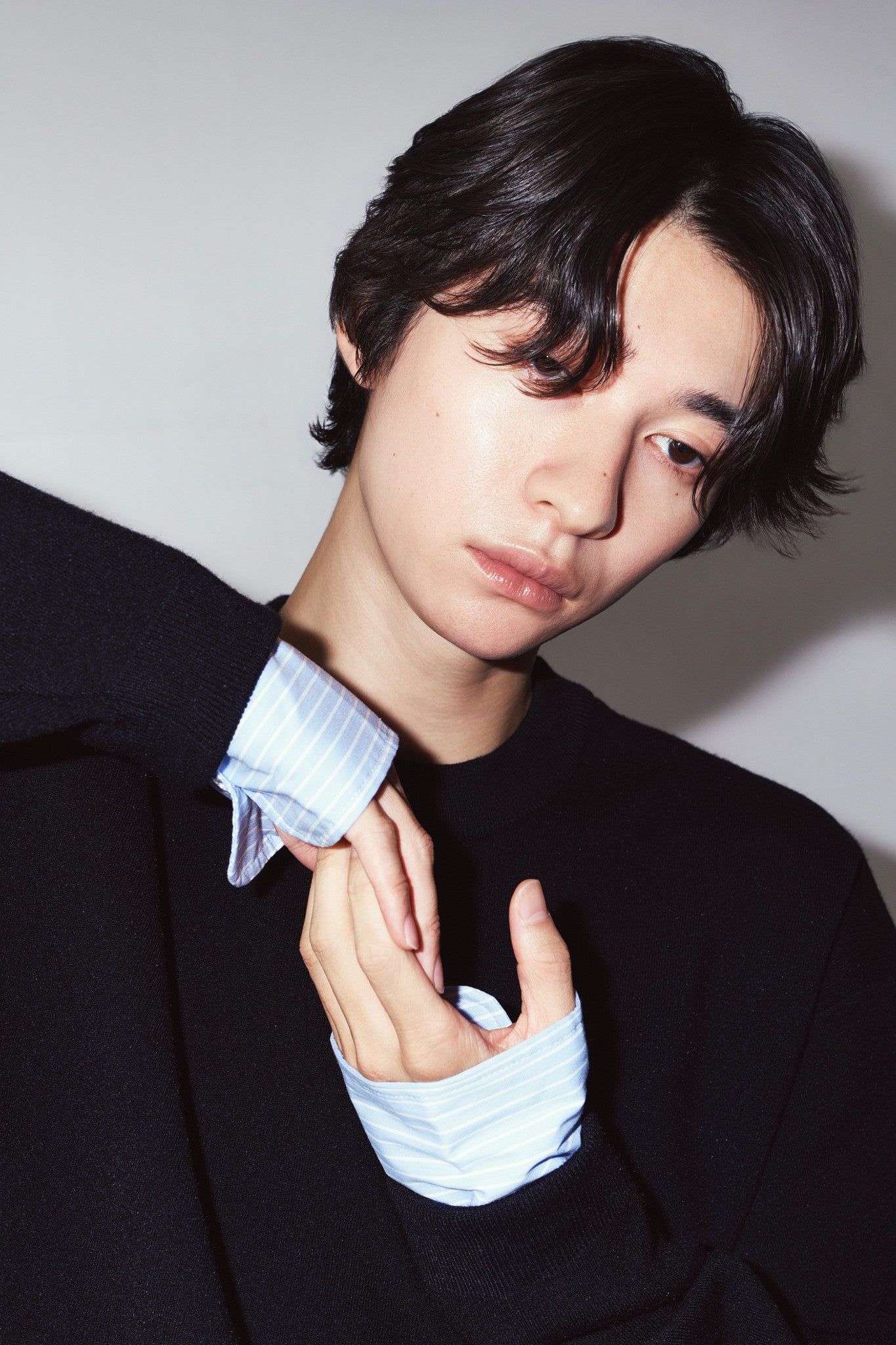 【UNISEXサイズ】2ウェイ ノームコア ニット (ブラック) 2way cuffs normcore knit(unisex) (Black) / 26AW