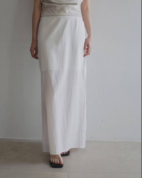 シアーペンシルスカート (ホワイト) Sheer Pencil Skirt (White) / 26SS