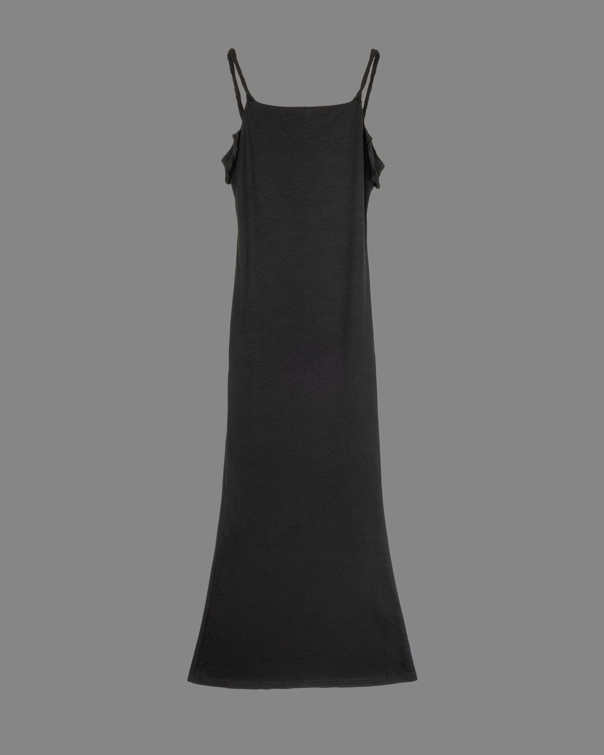 Twisted Strap Maxi Dress / ツイスト ストラップ マキシワンピースドレス (ブラック)