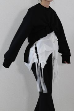 RIB COMBI SHORT TOP  / リブコンビショートトップ (ブラック)