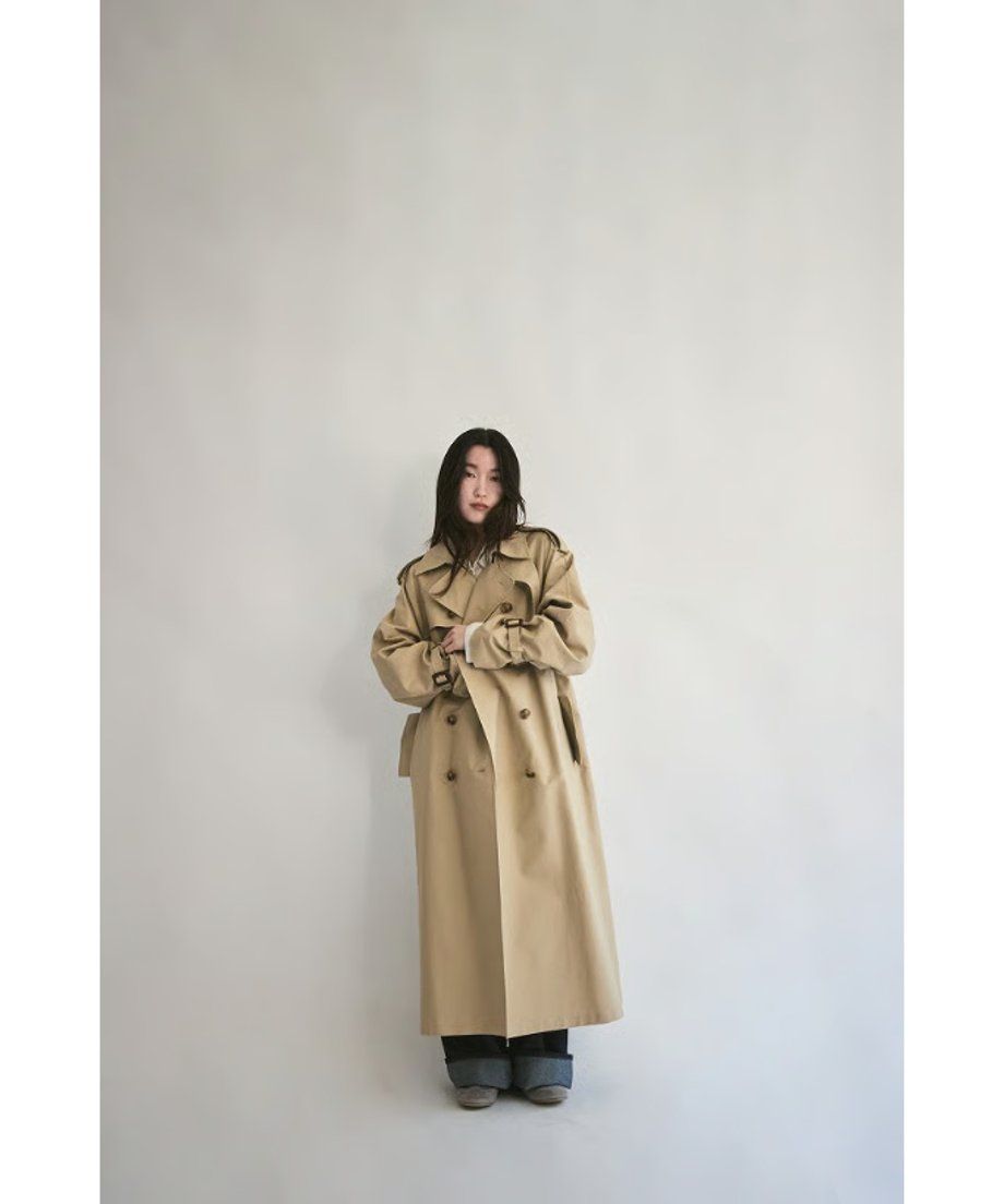 THINK FUR - 【25AW】Oversized Trench Coat (ベージュ