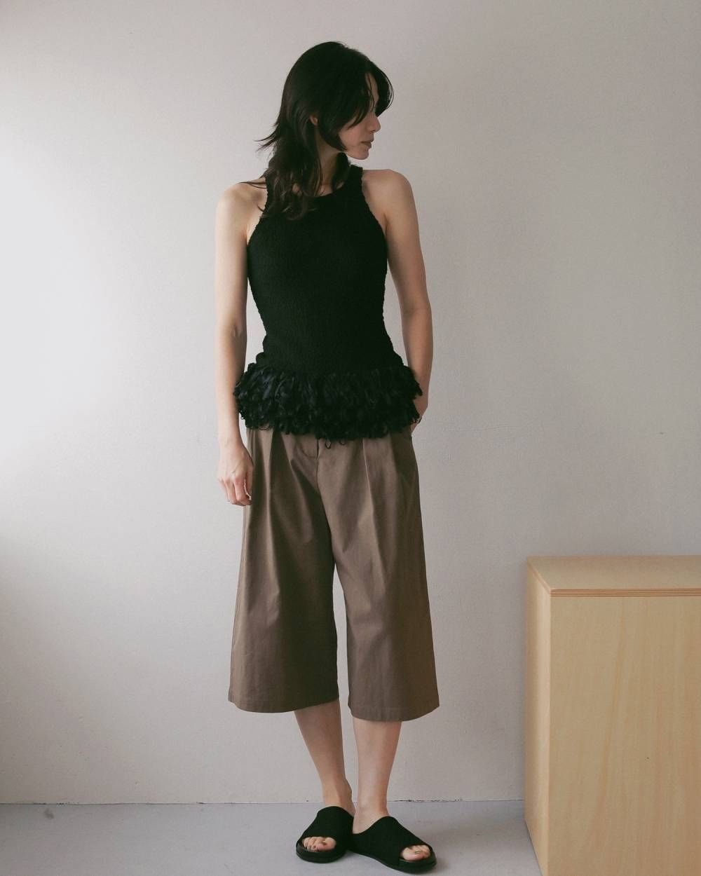 ワイドベルトサンダル (ブラック) Wide Belt Sandals (Black) / 27SS