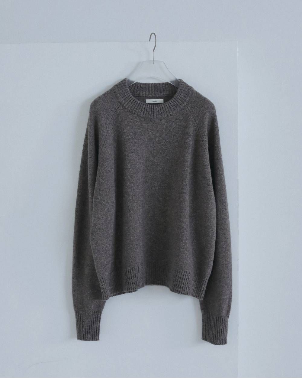 ウールクルーネックトップス (モカ) Wool Crewneck Tops (Mocha) / 26AW 【6月29日まで期間限定予約】