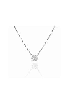 【即納】SOLITAIRE MOISSANITE NECKLACE / ソリティア モアサナイト ネックレス K10 0.5ct (ホワイトゴールド)