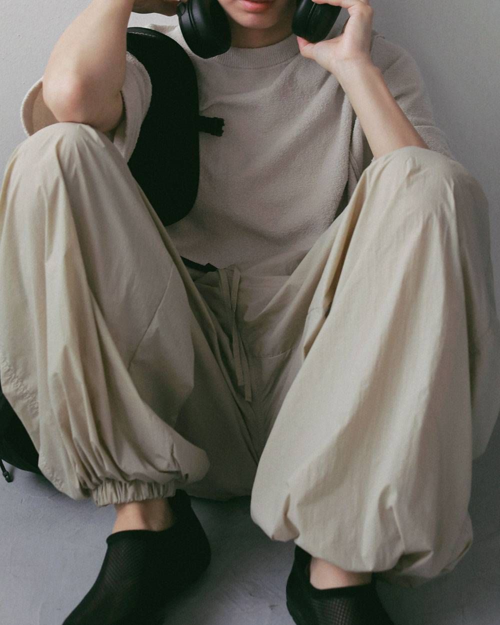 シアー ナイロンパンツ (オートミール) Sheer Nylon Pants (Oatmeal) / 27SS
