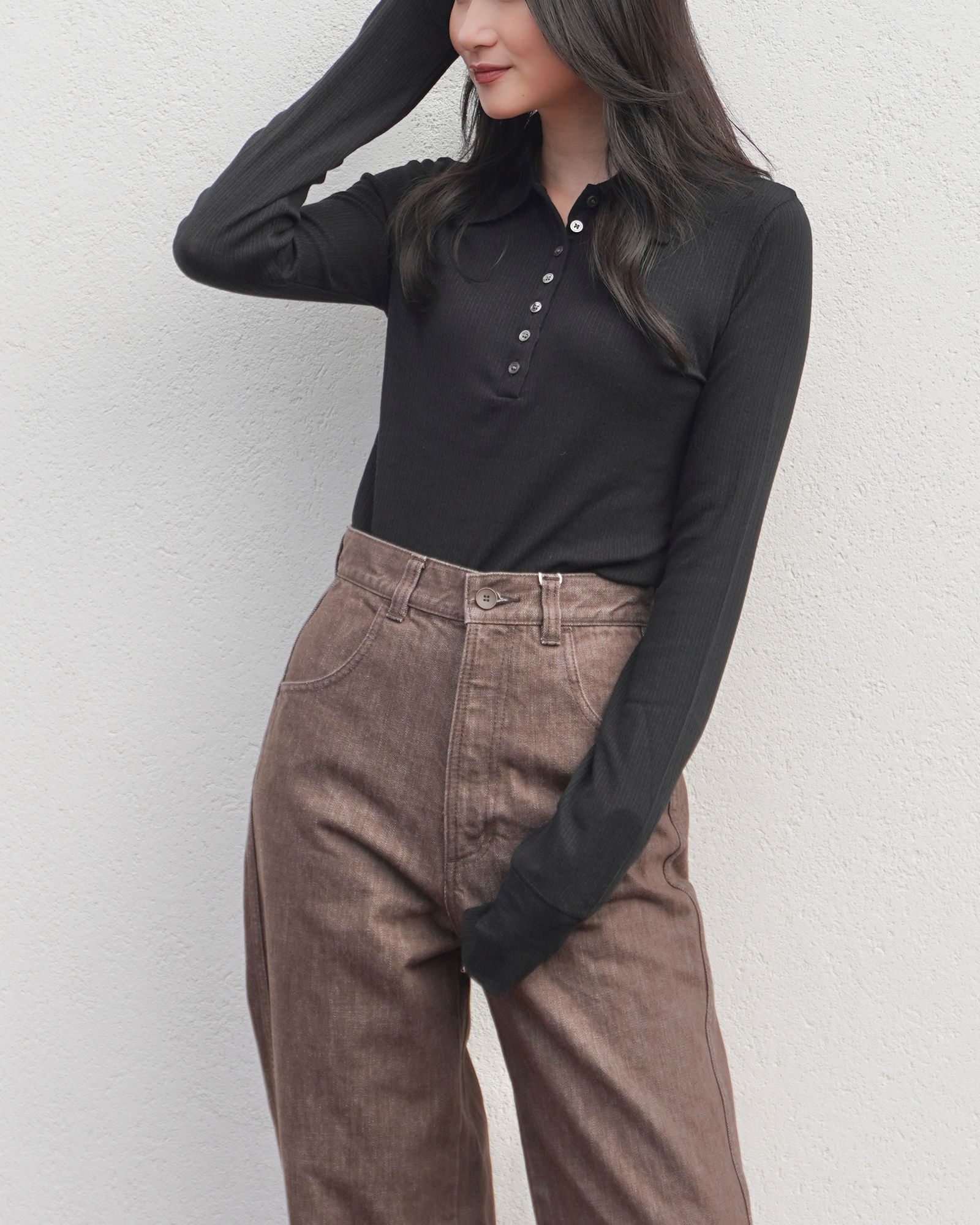 【25AW】ROLAND POLO / ローランポロシャツ (ブラック)