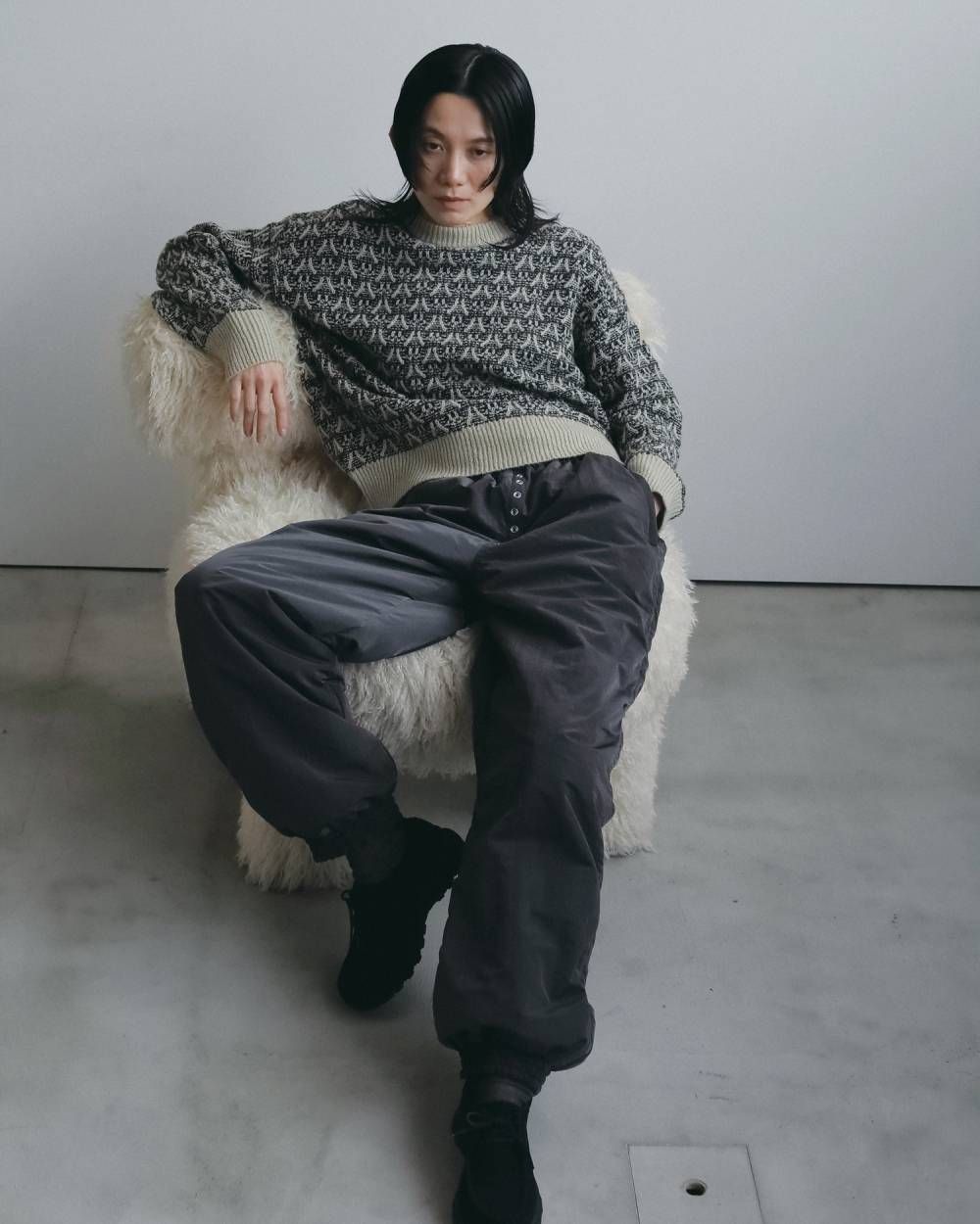 リバーシブル パッディングパンツ (チャコールグレー) Reversible Padding Pants (Charcoal gray) / 26AW 【6月29日まで期間限定予約】