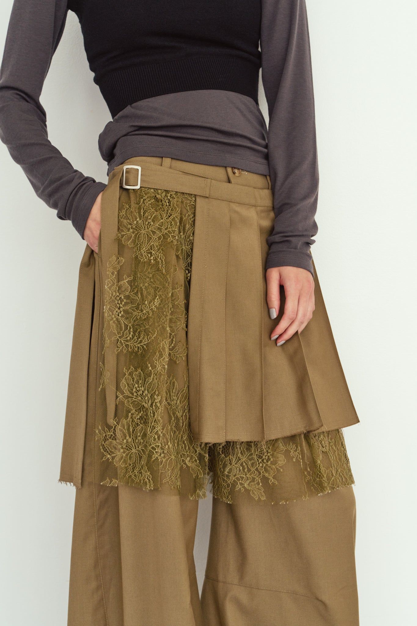 プリーツスカートパンツ (ベージュ) pleated skirt pants (Beige) / 26AW