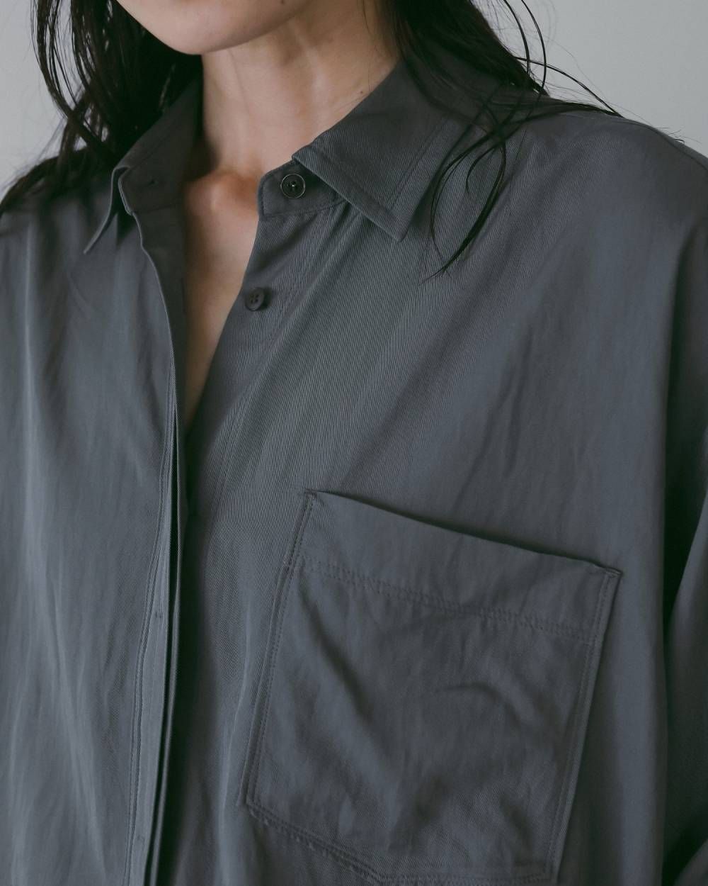 Stitch Over Shirts (C/gray) / ステッチオーバーシャツ (チャコールグレー) / 26SS