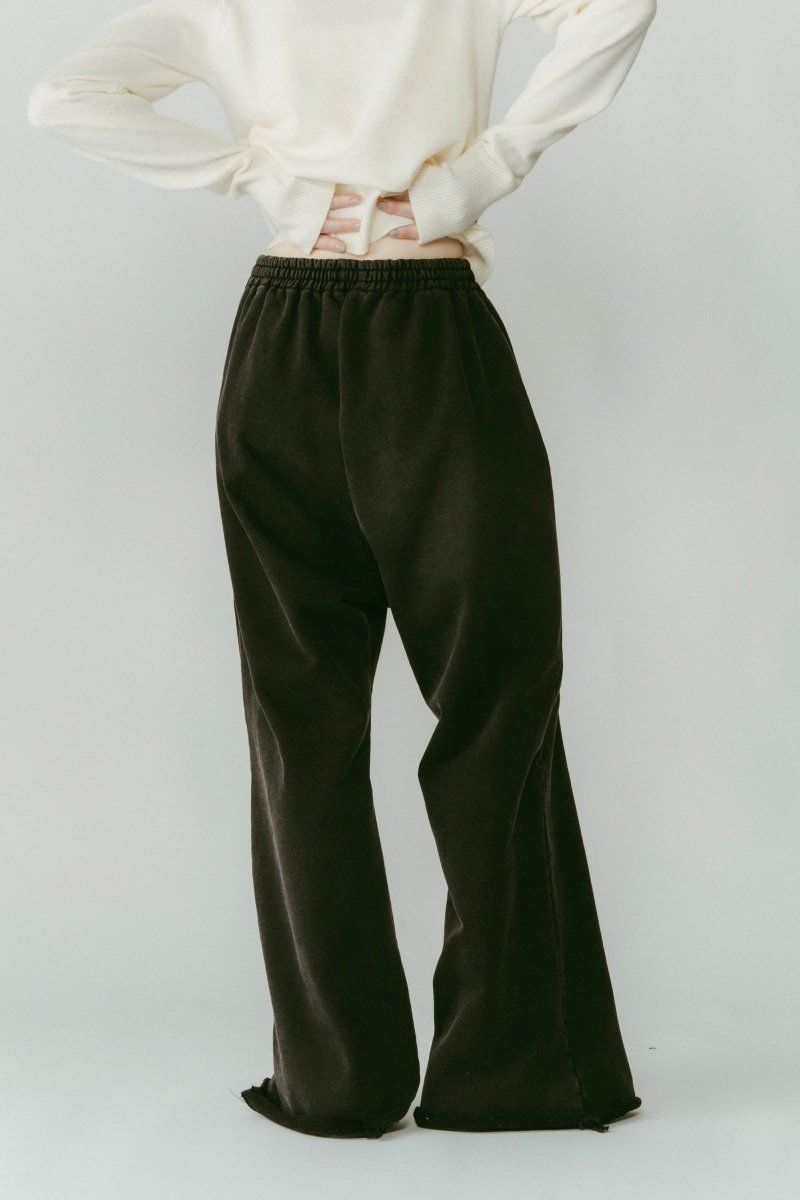 wide-leg sweatpants(unisex) / ワイドレッグ スウェットパンツ (ブラック) / 25AW