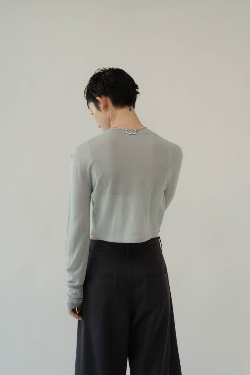 Knuth Marf - cropped sheer knit / クロップドシアーニット