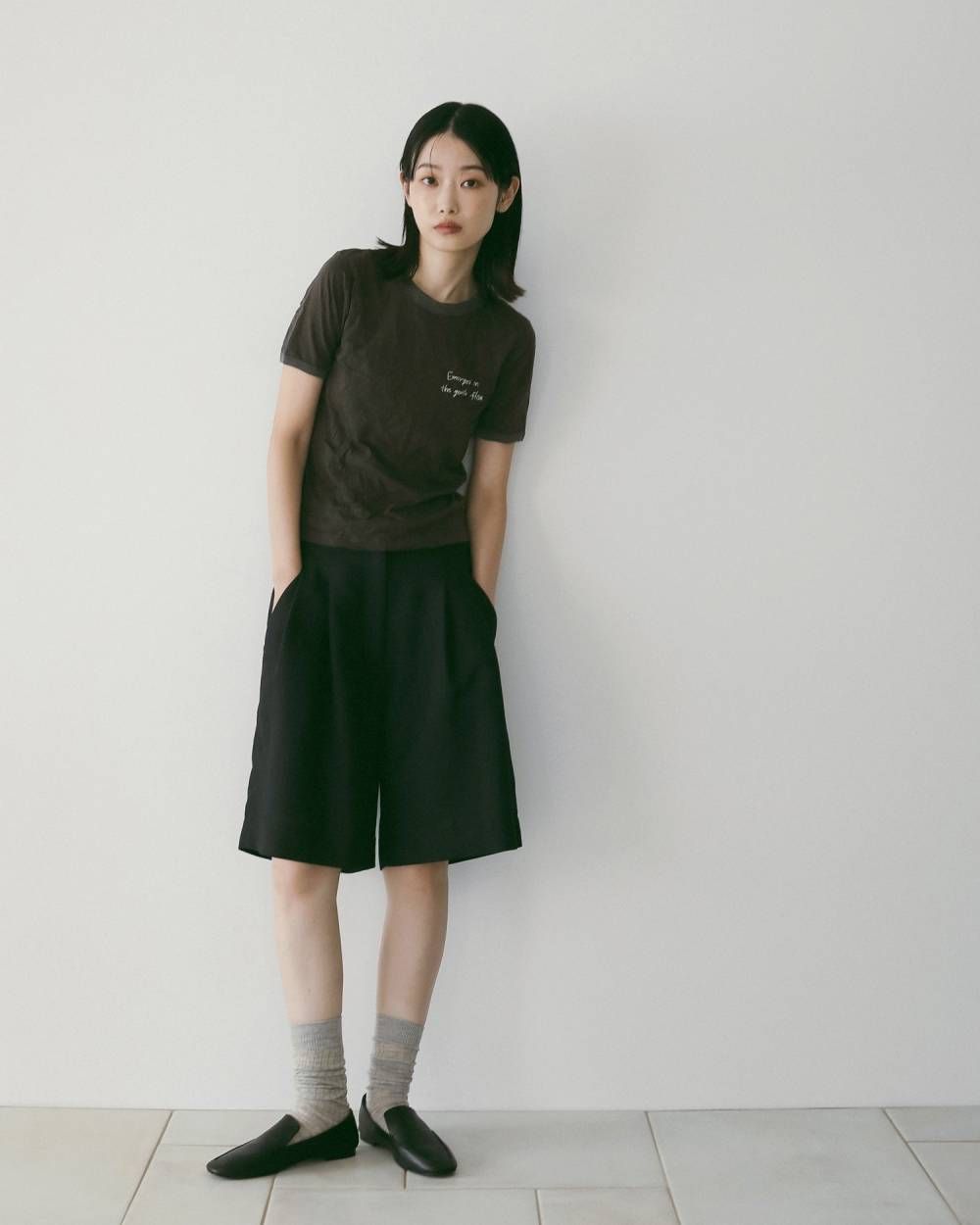 タックハーフパンツ (ネイビー) Tuck Half Pants (Navy) / 26SS