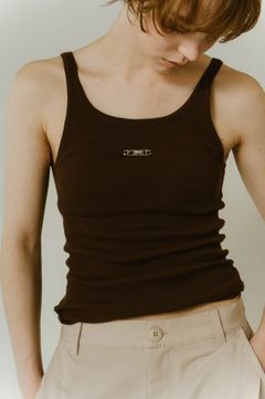 【KnuthMarf × PALM】cap in rib tank top / カップインリブタンクトップ (ブラウン) / 25SS