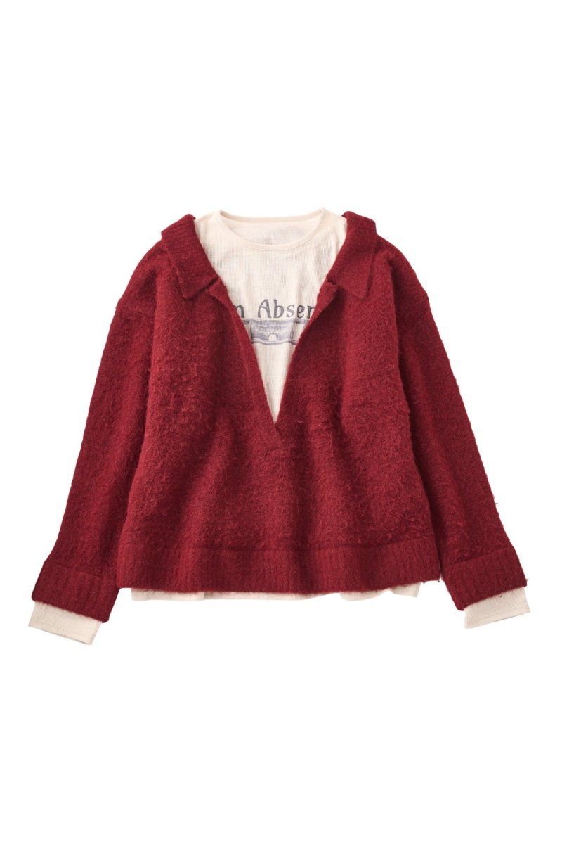 docking loose knit(unisex) / ドッキングルーズニット (レッド) / 25AW