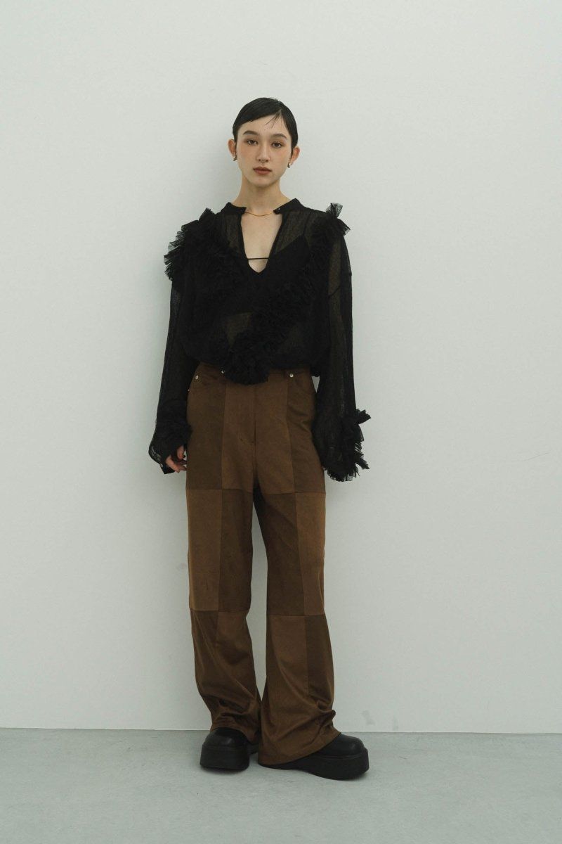 tulle design blouse/white | KNUTH MARF