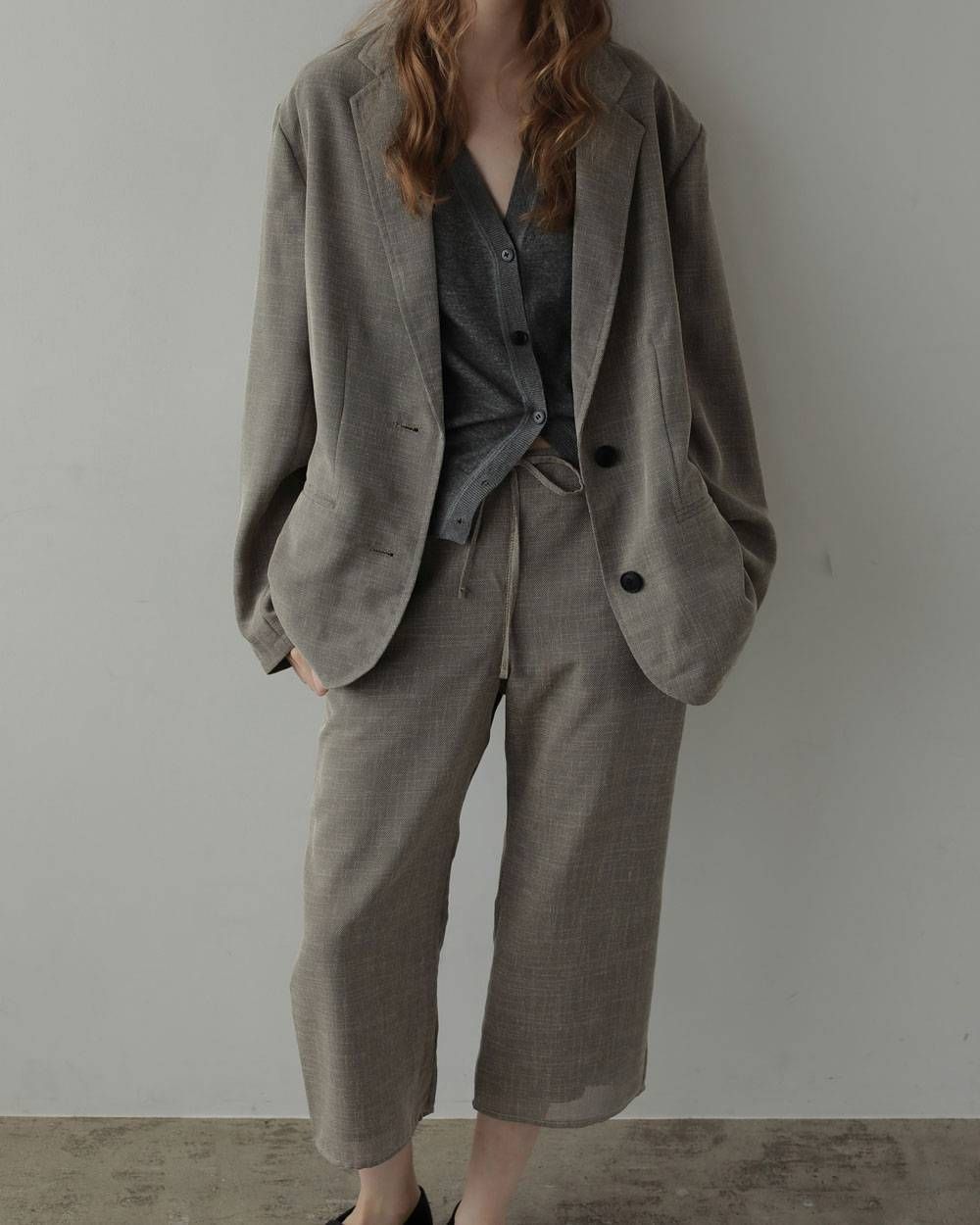 ツイードメッシュ カプリパンツ (グレージュ) Tweed Mesh Capripants (Graige) / 27SS