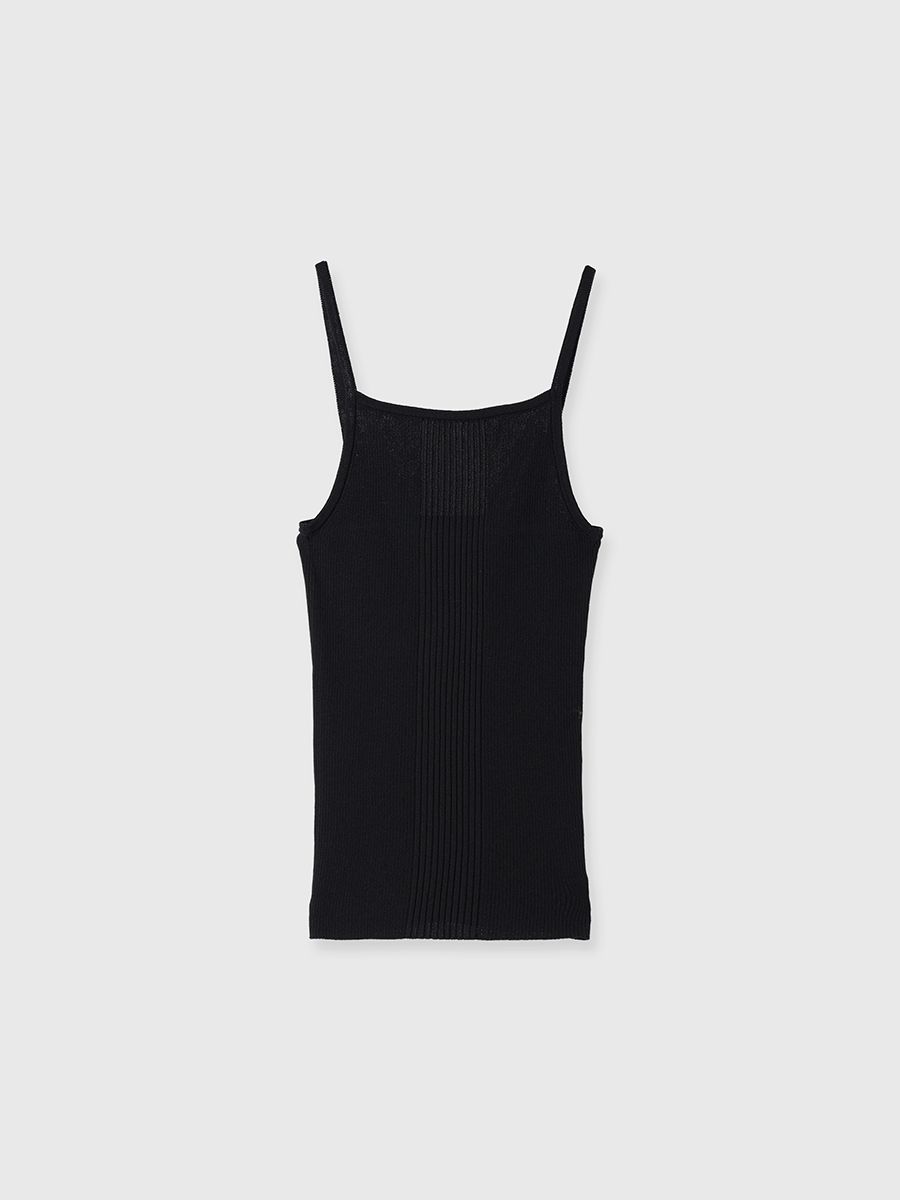 【25SS】ACETATE KNIT CAMI / アセテート ニットキャミ (ブラック)